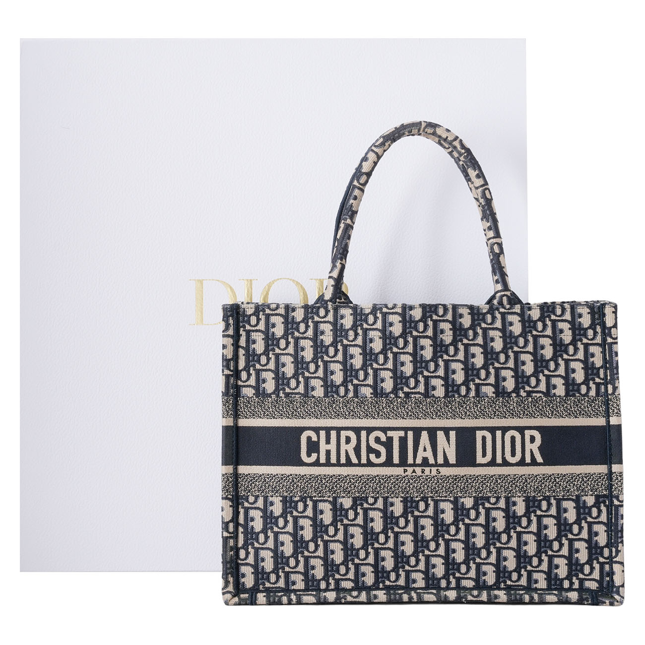 CHRISTIAN DIOR(USED)디올 오블리크 북토트 미듐
